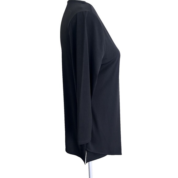 Chicos Elegant Black “Ultimate Tee” - Asymmetrical Hem Tunic Size 0 - Picture 7 of 8